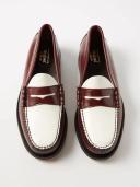 G.H. Bass & Co. - Weejuns Heritage Larson Leather Loafers - Mens - Burgundy White
