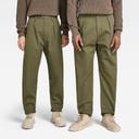 G-Star Raw Unisex Pleated Relaxed Chino Green Unisex Size 28-30