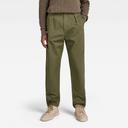 G-Star Raw Unisex Pleated Relaxed Chino Green Unisex Size 28-30