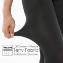 G&Y 2 Pairs Fleece Lined Tights For Women - 100D Opaque Warm Winter Pantyhose