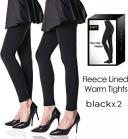 G&Y 2 Pairs Fleece Lined Tights For Women - 100D Opaque Warm Winter Pantyhose