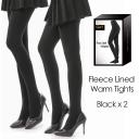 G&Y 2 Pairs Fleece Lined Tights For Women - 100D Opaque Warm Winter Pantyhose