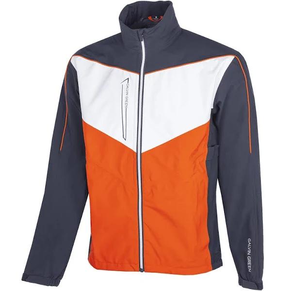 Galvin Green Armstrong - Waterproof Jacket Navy/White/Orange M Golf Jacket - Full Zip