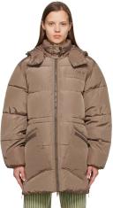 GANNI Brown Oversized Puffer Jacket