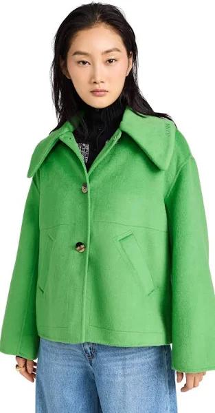 GANNI Green Wide Collar Jacket