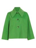 GANNI Green Wide Collar Jacket