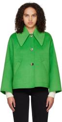 GANNI Green Wide Collar Jacket