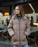 GANNI Taupe Insulated Puffer Jacket