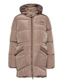 GANNI Taupe Insulated Puffer Jacket