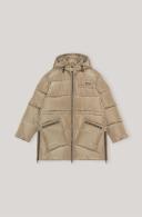 GANNI Taupe Insulated Puffer Jacket