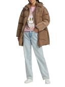 GANNI Tech Puffer Oversized Midi Jacket - Fossil
