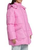 GANNI Tech Puffer Oversized Midi Jacket - Fossil