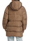 GANNI Tech Puffer Oversized Midi Jacket - Fossil