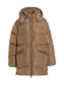GANNI Tech Puffer Oversized Midi Jacket - Fossil