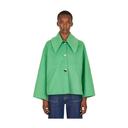 GANNI Wool Collar Jacket in Green | Women's Size 12