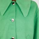GANNI Wool Collar Jacket in Green | Women's Size 12