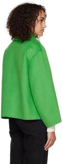 GANNI Wool Wide Collar Jacket | Green | Size 42 | Shopbop