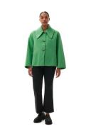 GANNI Wool Wide Collar Jacket | Green | Size 42 | Shopbop