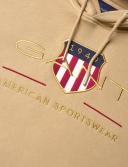 Gant Archive Shield Hoodie in Beige S