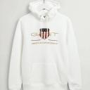 Gant Archive Shield Hoodie White Cream XS