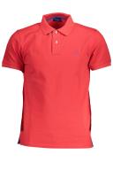 Gant Contrast Collar Pique Rugger Men's Polo Shirt - Bright Red
