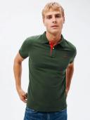 Gant Contrast Collar Pique Rugger Men's Polo Shirt - Storm Green