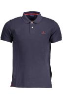 Gant Contrast Collar Pique Rugger Polo Shirt - Bright Red