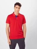 Gant Contrast Collar Pique Rugger Polo Shirt - Bright Red
