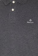Gant Contrast Collar Pique Short Sleeve Rugger Grey XS