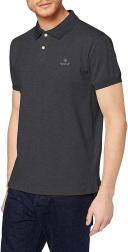 Gant Contrast Collar Pique Short Sleeve Rugger Grey XS