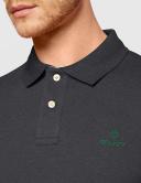 Gant Contrast Collar Pique Short Sleeve Rugger Grey XS
