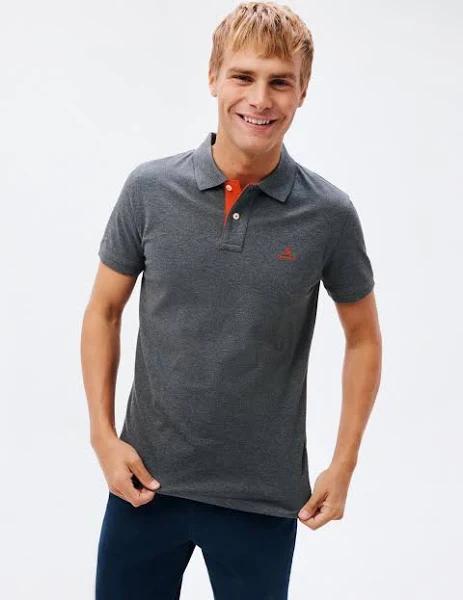 Gant Contrast Collar Pique Short Sleeve Rugger Grey XS