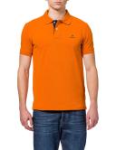 Gant Contrast Collar Pique Short Sleeve Rugger Orange Orange XXL