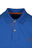 Gant Contrast Collar Pique SS Rugger Polo Shirt Day Blue Size 2XL