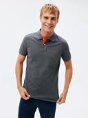 Gant Contrast Collar Rugger Polo T Shirt Grey