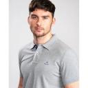 Gant Contrast Collar Rugger Polo T Shirt Grey