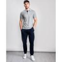Gant Contrast Collar Rugger Polo T Shirt Grey