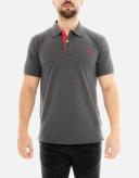 Gant Contrast Collar Pique Short Sleeve Rugger Grey XL