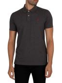 Gant Contrast Collar Pique Short Sleeve Rugger Grey XL