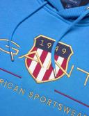 Gant D.2 Archive Shield Hoodie Day Blue Size: Size 3XL