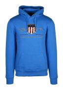 Gant D.2 Archive Shield Hoodie Day Blue Size: Size 3XL