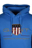Gant D.2 Archive Shield Hoodie Day Blue Size: Size 3XL