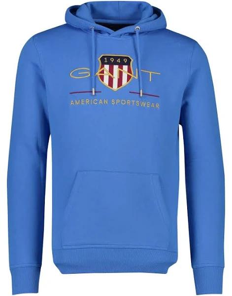 Gant D.2 Archive Shield Hoodie Day Blue Size: Size 3XL