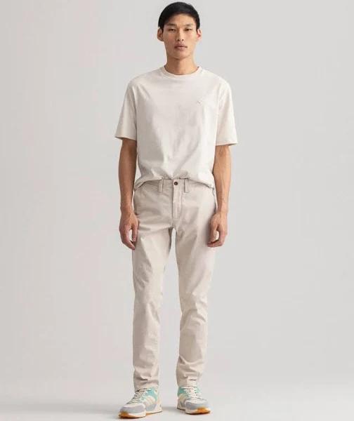 Gant Hallden Twill Chinos in Putty Cream 42