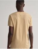 Gant Hazelwood Beige Original Short Sleeve T-Shirt Large