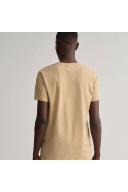 Gant Hazelwood Beige Original Short Sleeve T-Shirt Large
