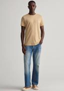 Gant Hazelwood Beige Original Short Sleeve T-Shirt Medium