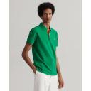 Gant Lavish Green Contrast Collar Pique Rugger Polo Shirt Medium