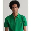 Gant Lavish Green Contrast Collar Pique Rugger Polo Shirt Medium