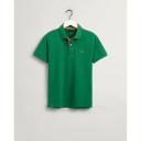 Gant Lavish Green Contrast Collar Pique Rugger Polo Shirt Medium